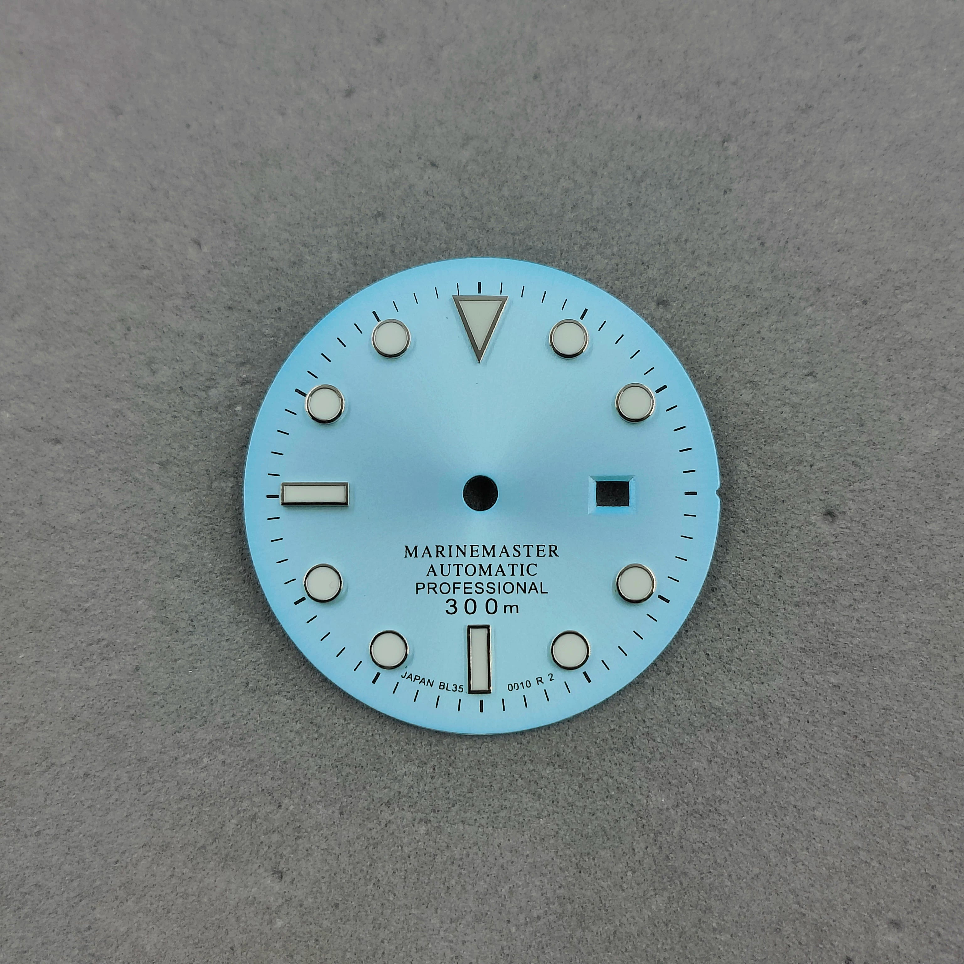 Lady Submariner Dial 24.5mm Sunburst green luminous light for installing NH05 modified watch accessories