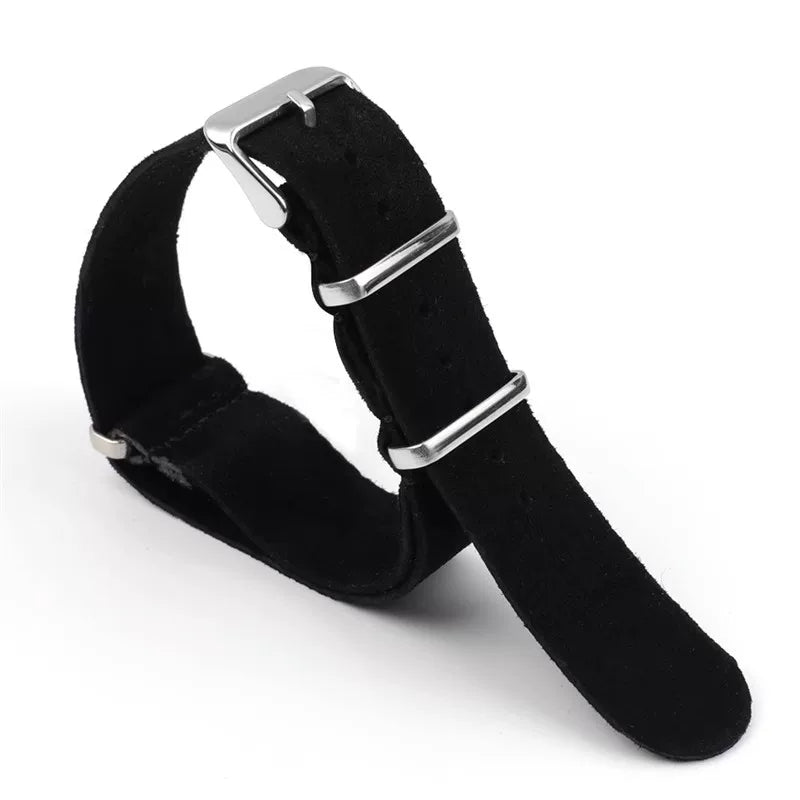 Vintage NATO suede leather strap men's and women's Band 18mm 20mm 22mm 24mm FXD