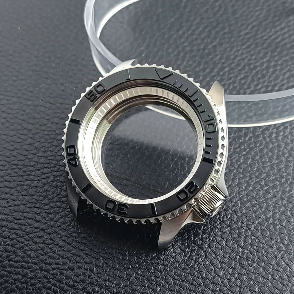 42mm Skx007ケースMod for NH35 316スチールケース NH35 NH36ムーブメント/ダイヤルケース プレーンサファイアガラス 22mmストラップ ウォッチボックス