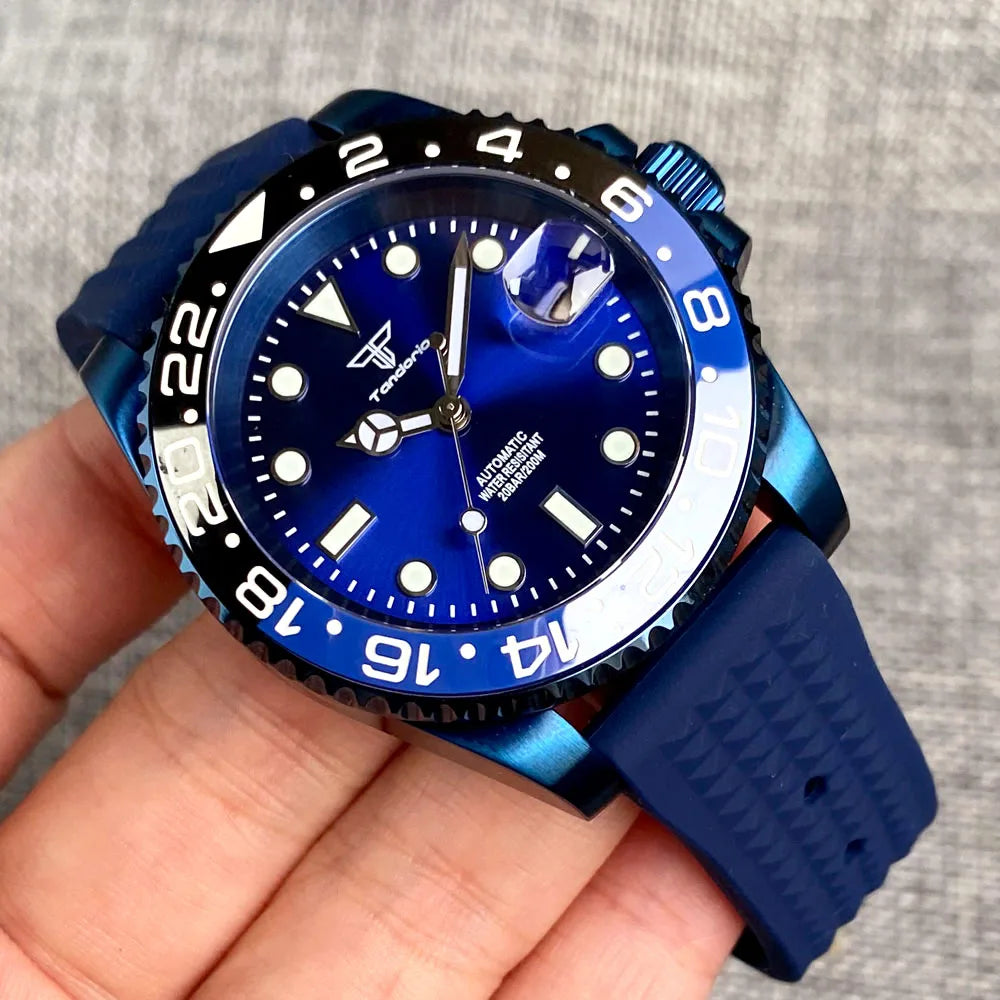 Blue Diver Tandorio TD203B Japan NH35 Automatic Sunburst 316L Stainless Steel Sapphire 20Bar