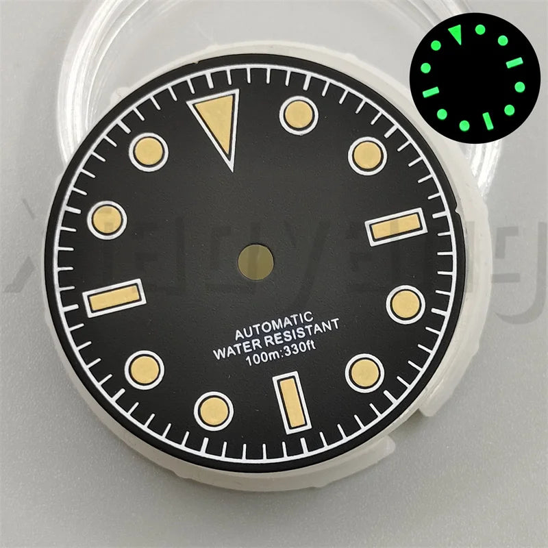 California Dial 29mm Sterile Green Luminous for NH35 NH36 NH34 ETA2824 PT5000