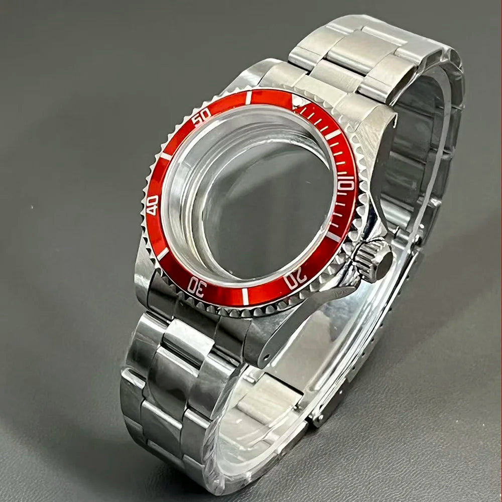 Retro Diver case 39mm,10bar waterproof stainless steel sapphire crystal case, suitable for NH34, NH35, NH36 mechanical movement accessories
