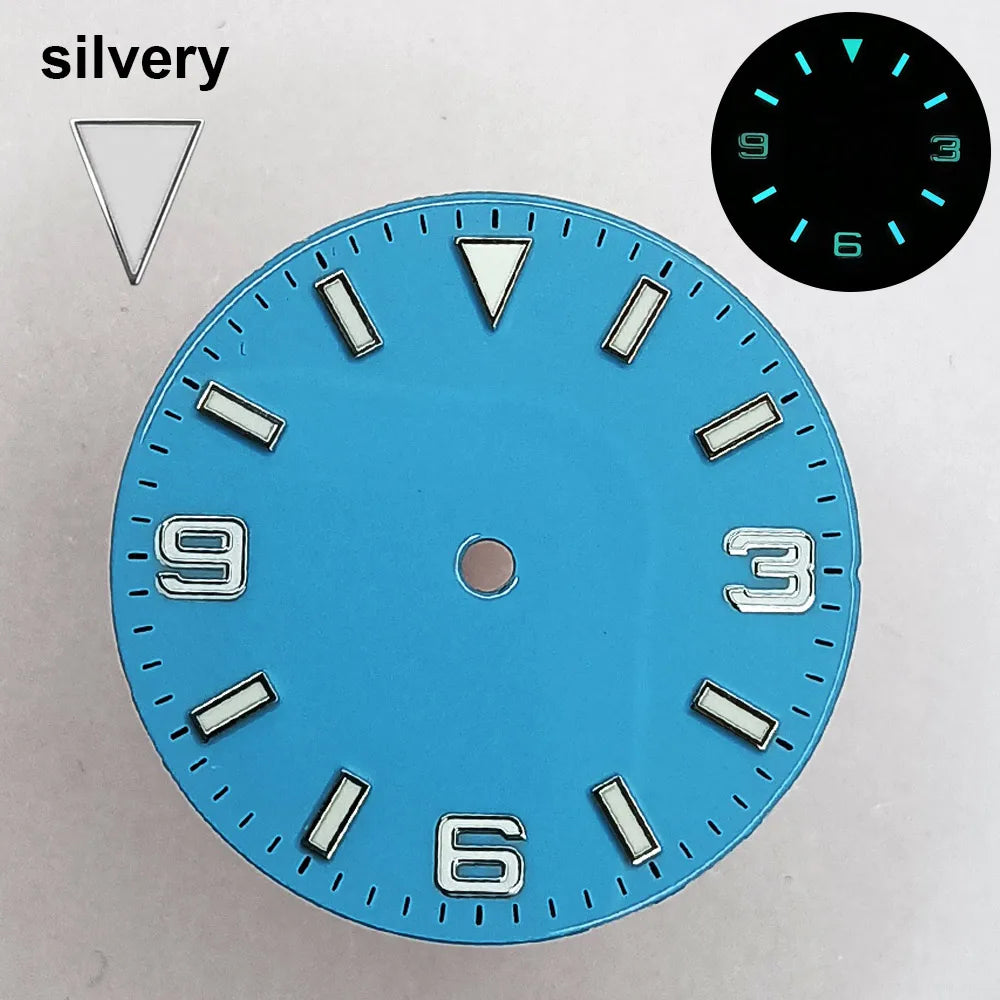 151 type of dials Submariner 28.5mm dial with calendar window suitable for NH35 movement luminous dial can support DIY dial customization name/logo