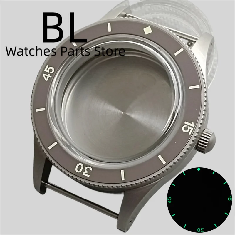 Miyota 9015 watch Case Fifty Fathoms 40mm Retro Domed Sapphire Luminous Bezel For NH35 NH36 NH34 ETA 2824 PT 5000 Miyota 9015 10bar