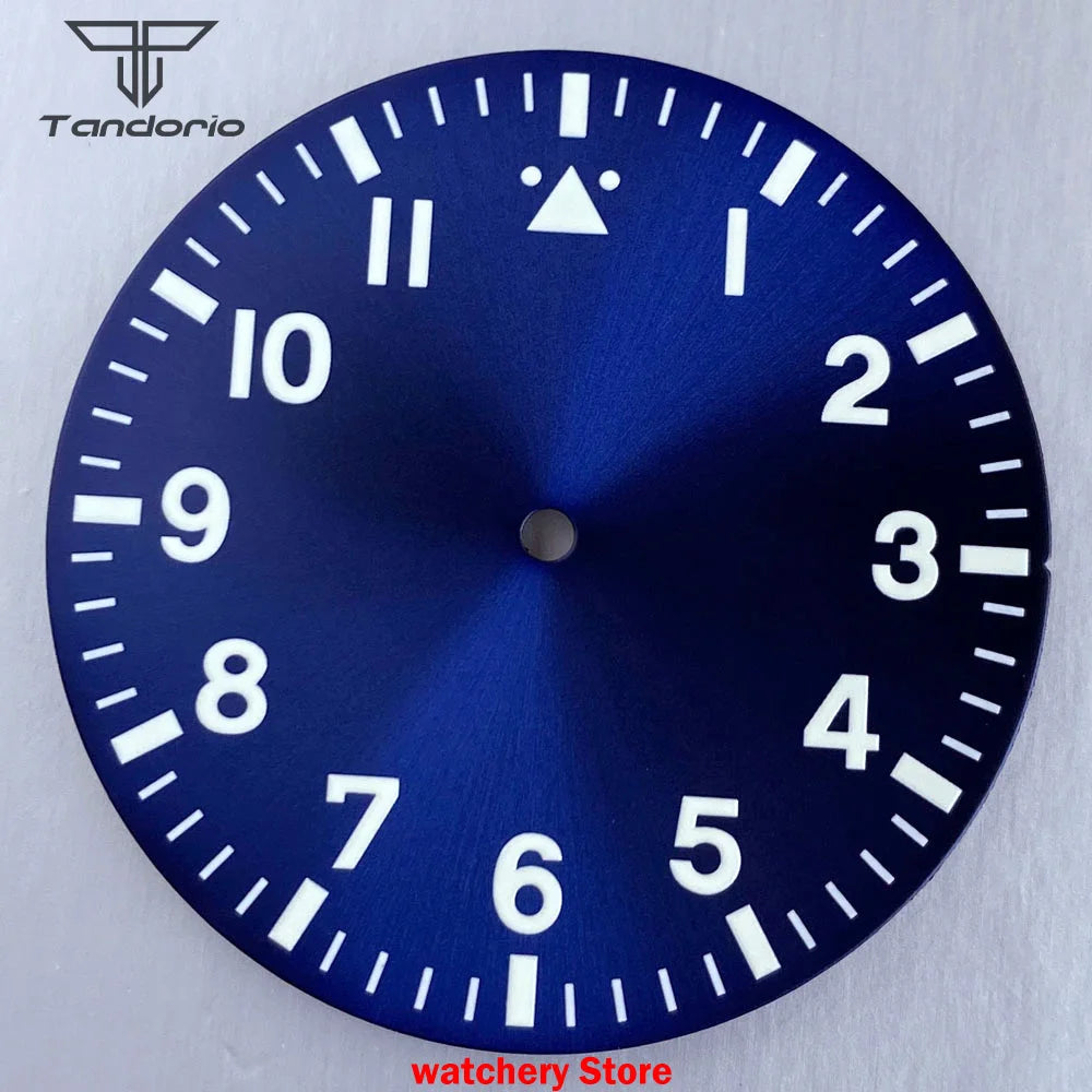 43mm Pilot Watch Case 38mm Dial for NH34 NH35 NH36 NH38 ETA2824 PT5000 ST2130 Movement Sapphire Glass 20ATM Glass Back