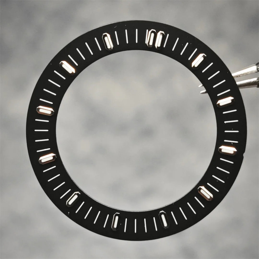 31mm Watch Dial Hollowed Out Surface Green Luminous Watch Faces Accessories Repair Parts NH70/NH35 / NH36 Movement