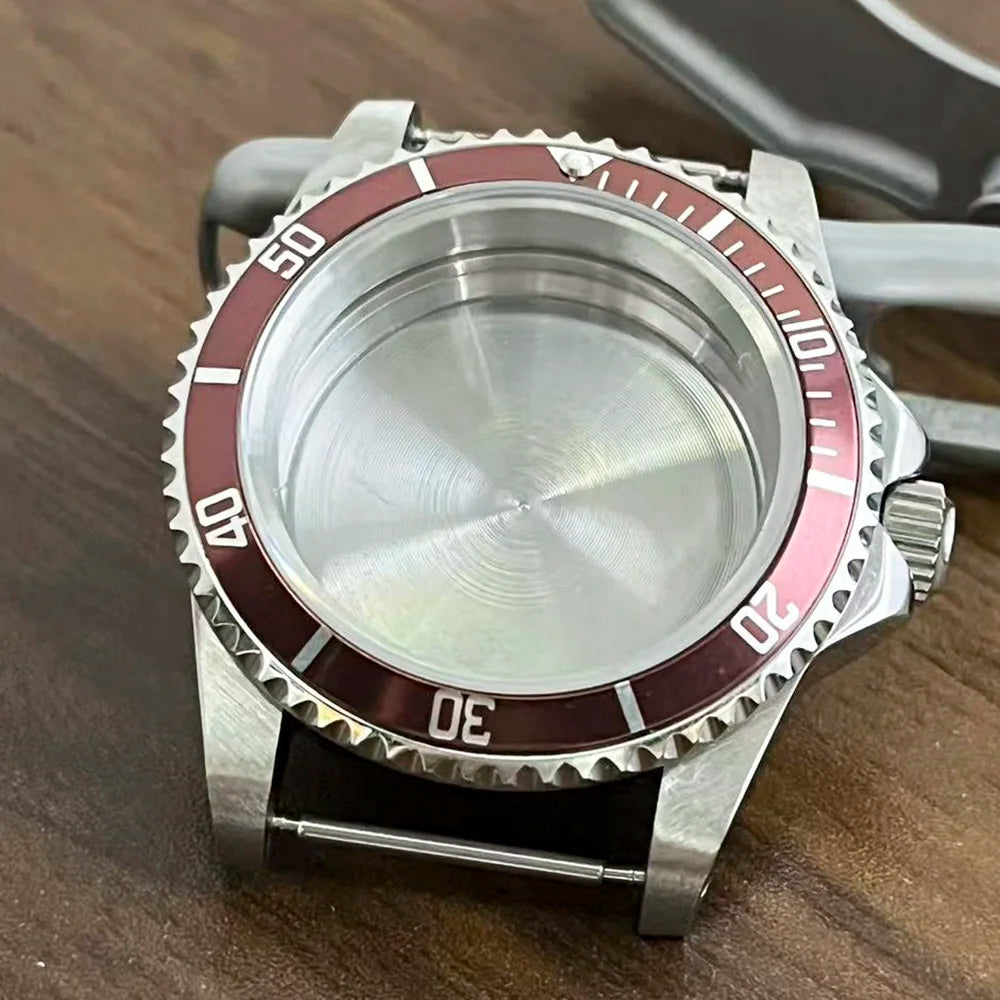 Retro Diver case 39mm,10bar waterproof stainless steel sapphire crystal case, suitable for NH34, NH35, NH36 mechanical movement accessories