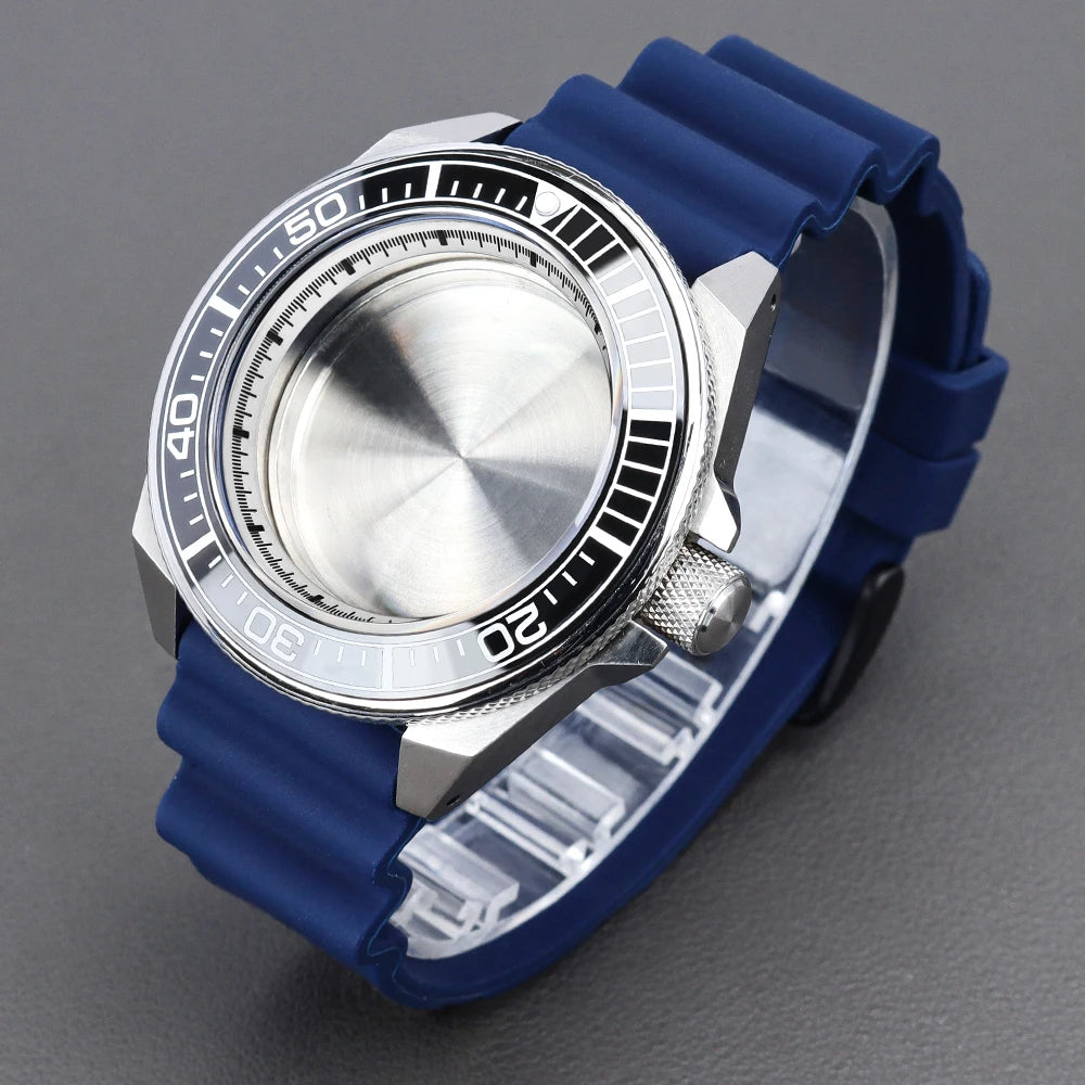 43.8mm Samurai King Watch Case Sapphire Ceramic Insert For Seiko NH35 NH36 NH34 Movement Mod 10ATM