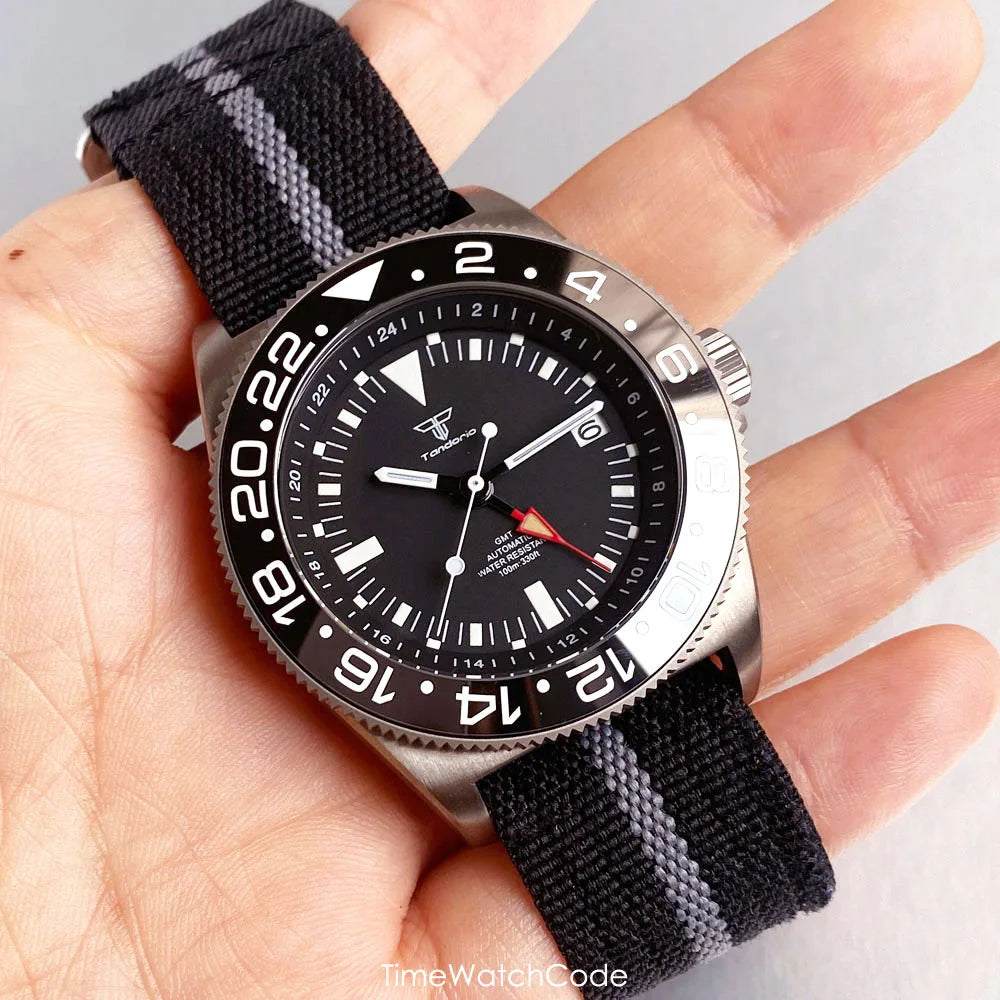 42mm Titanium Fxd Pelagos GMT Watch Tandorio TD267G T1 NH34A Automatic Watch for Men Sapphire 20Bar