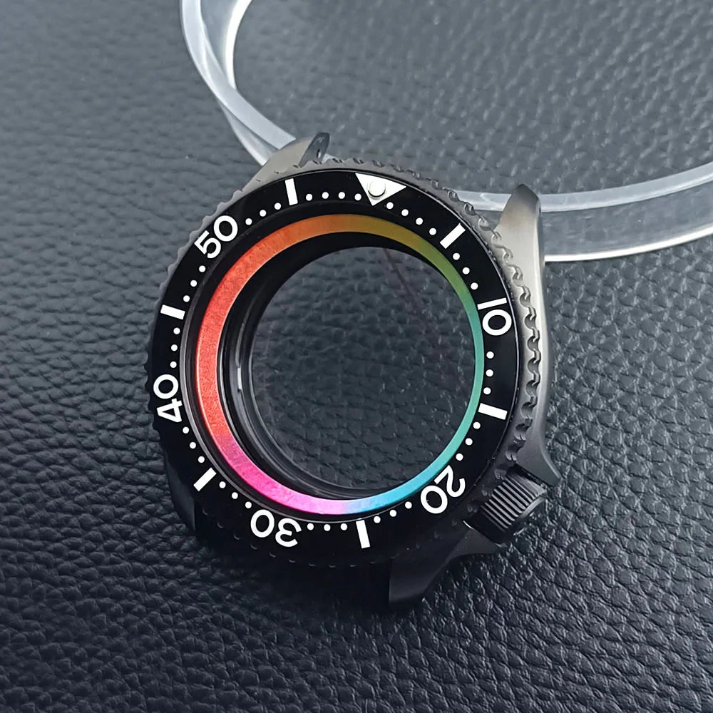 Black SKX007 Case PVD 42mm Sapphire NH35 Mod Case Nh36