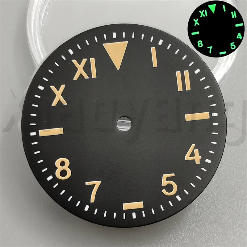 California Dial 29mm Sterile Green Luminous for NH35 NH36 NH34 ETA2824 PT5000