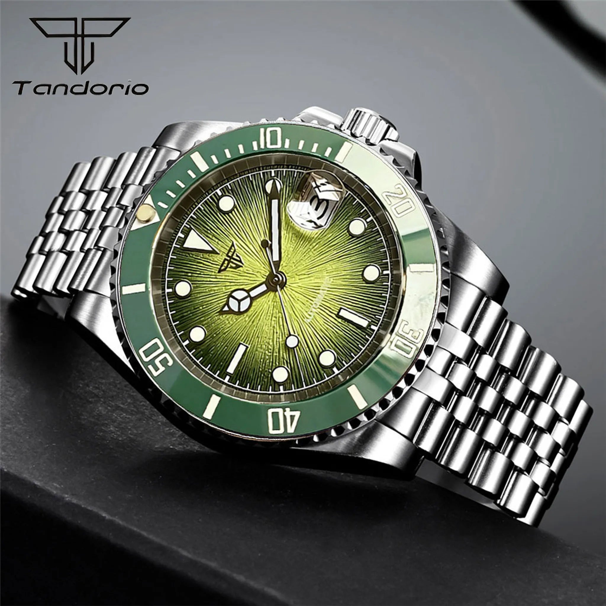 Submariner Mod Tandorio TD266A 40mm Diving Watch 20ATM Sapphire NH35 Miyota8215/PT5000 Automatic