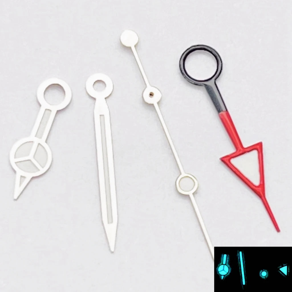 RICHUS NH34 GMT Watch Hands Silver/Black/Gold/RoseGold Blue Luminous Fit NH34 Movement Watch Accessories