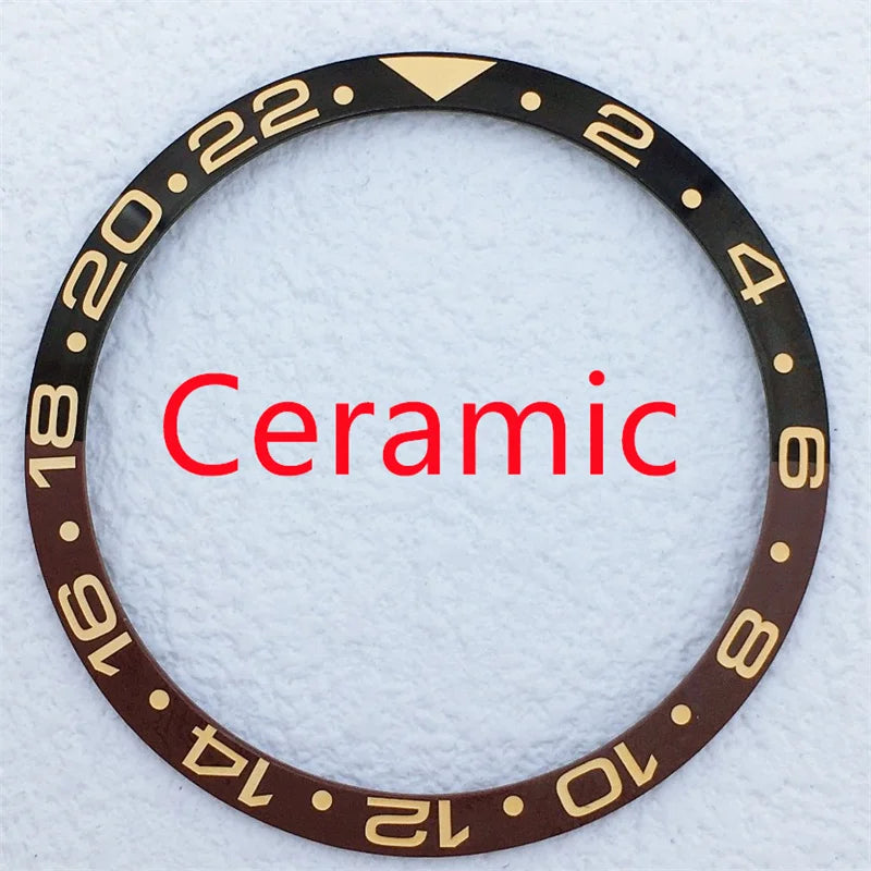 BB58 Watch Bezel Insert 37.2mm x 31.4mm Ceramic/aluminium for 39mm Case Watch Accessory Parts