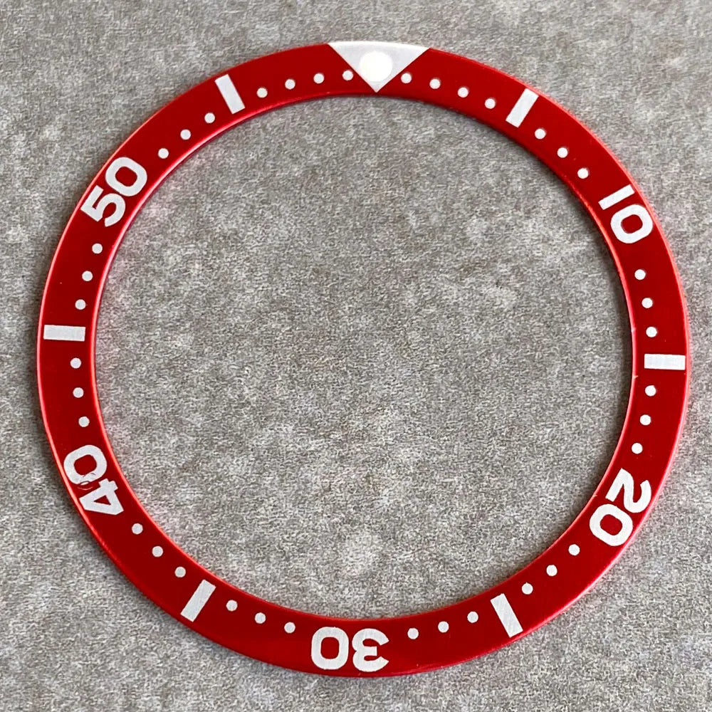 SKX007 bezel 38mm*31.5mm Watch Bezel Black/Blue/Green/Orange Aluminum Alloy Insert