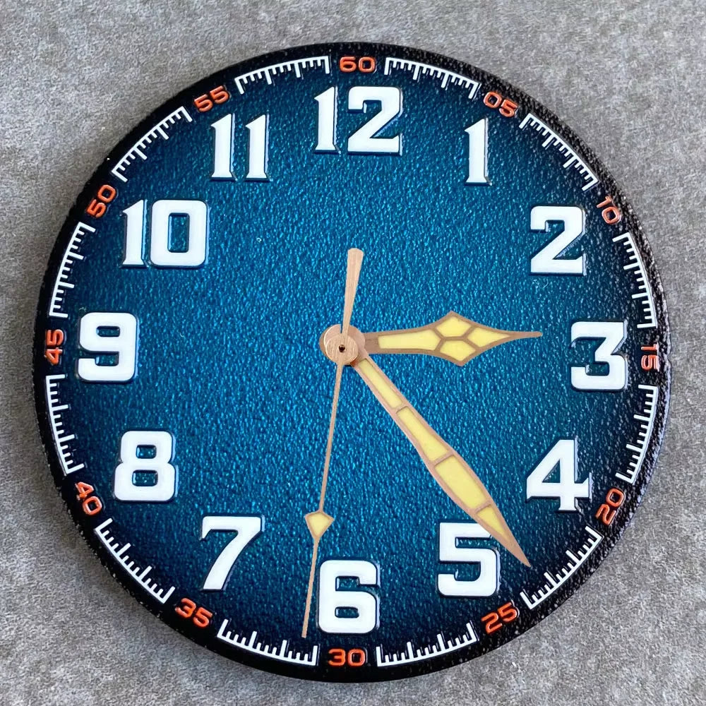 Tandorio 40.5mm Matte Watch Dial Fit NH35 NH36 ETA2824 PT500 Arabic Numeral Watch Face Automatic Watch Accessories Replace Parts
