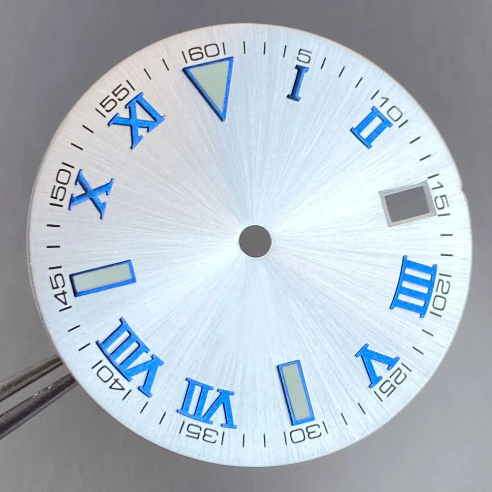 Wimbledon Style Roman Numeral Sunburst Dial 29mm Watch Dial Face For NH35 NH36 NH38 Movement Watch Replacement Part