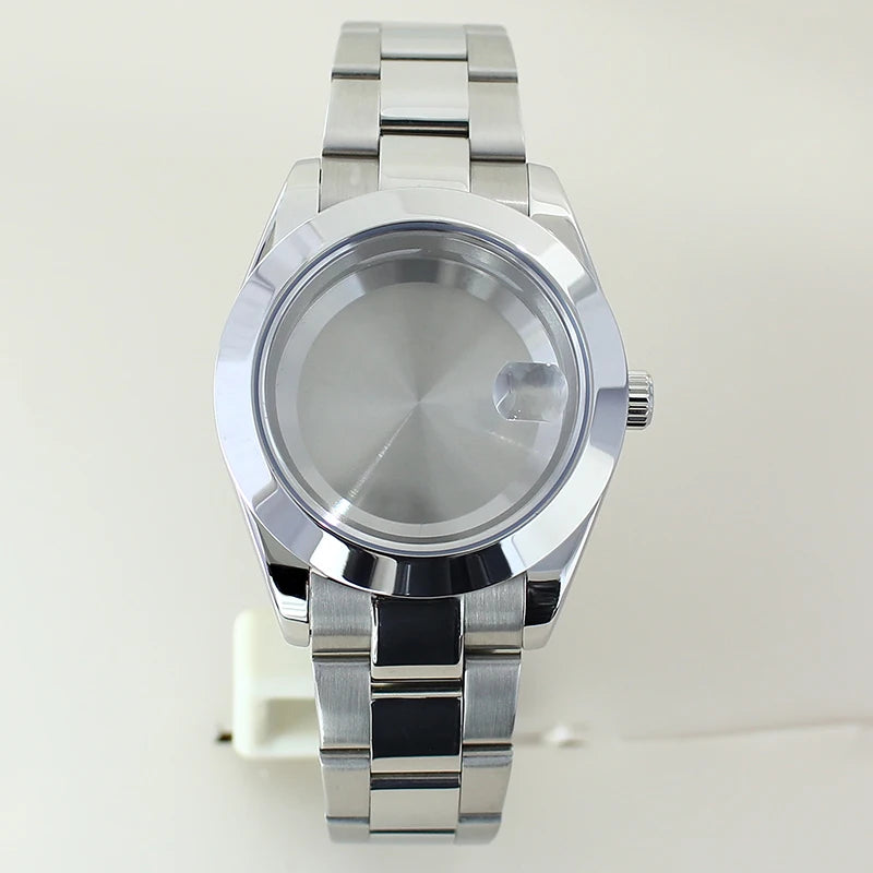 36mm 39mm Bevel Edge Watch Case Bracelet Sapphire Crystal For Seiko NH35 NH36 NH38 NH34 Miyota8215 Movement 28.5 Dial