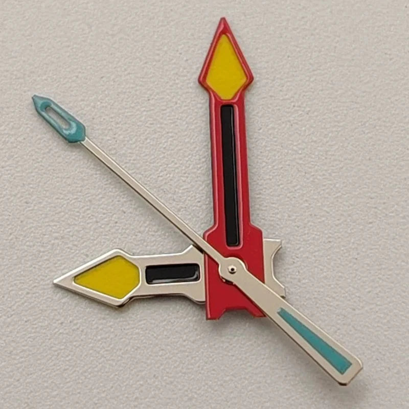 High Quality Modified Green Luminous Red-Yellow 8mm*12mm*12.5mm Watch Hands Watch Accessories for NH35/NH36/4R/7S Movement