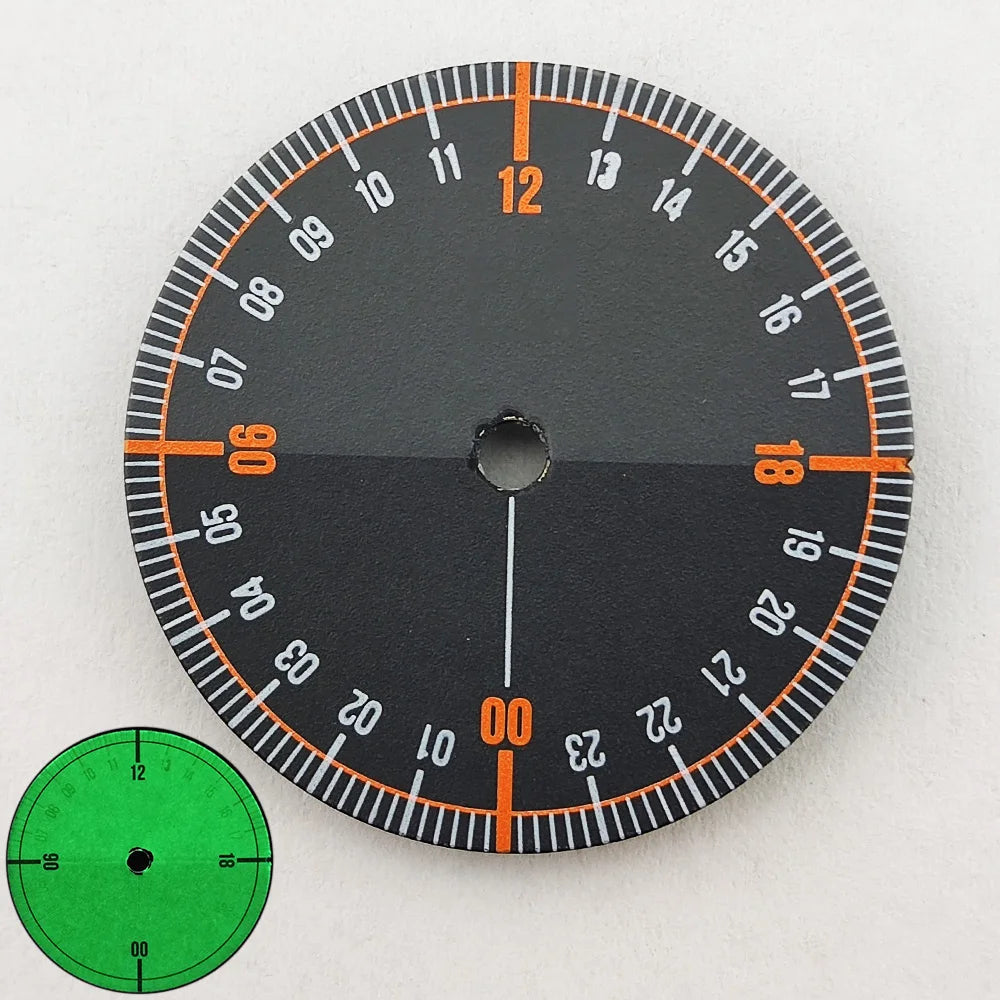 28.5mm dial 24-hour NH35 dial Full luminous dial suitable for NH34 NH35 NH36 movement green luminous watch parts FOR WATCH DIAL