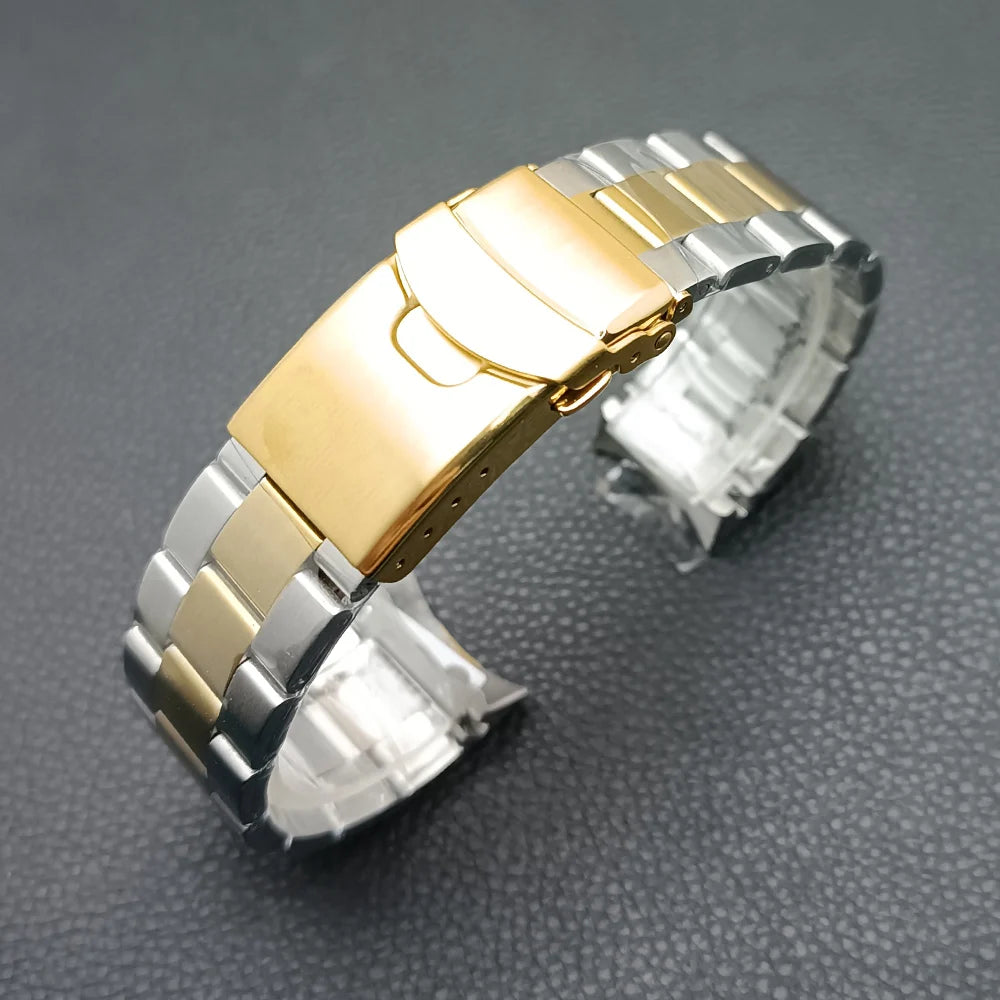 Gold Skx007 Case Mod For NH35 42mm 316 Rose Gold Steel Case Fit NH35 NH36 Movement/Dial Case Plane Sapphire Glass 22mm Strap Watch Box