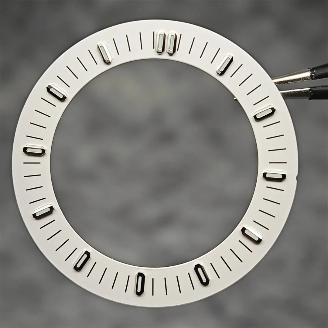 31mm Watch Dial Hollowed Out Surface Green Luminous Watch Faces Accessories Repair Parts NH70/NH35 / NH36 Movement