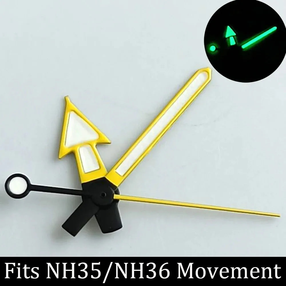 high-quality Watch accessories watch pointer NH series 35 NH36 hands green luminous suitable for N H35/ NH36 movement