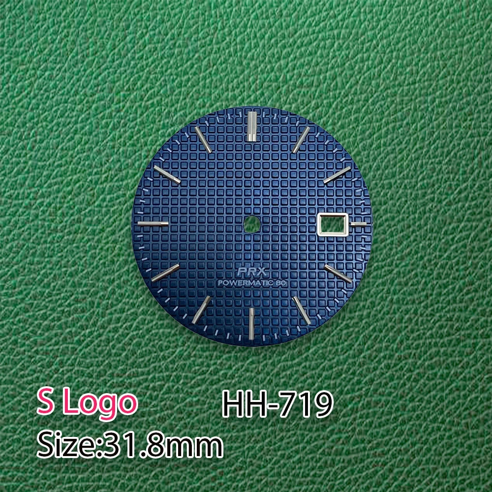 31.8mm watch dial PRX dial NH35 Oak dial Dial No Hands Green Luminous Suitable for NH35 NH36 Movement Watch Modification Accessories