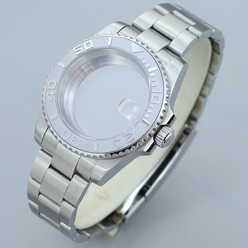 40MM Submariner watch case Eta2824 Sw200 PT5000 Sloping Bezel Sapphire GMT Yacht Master