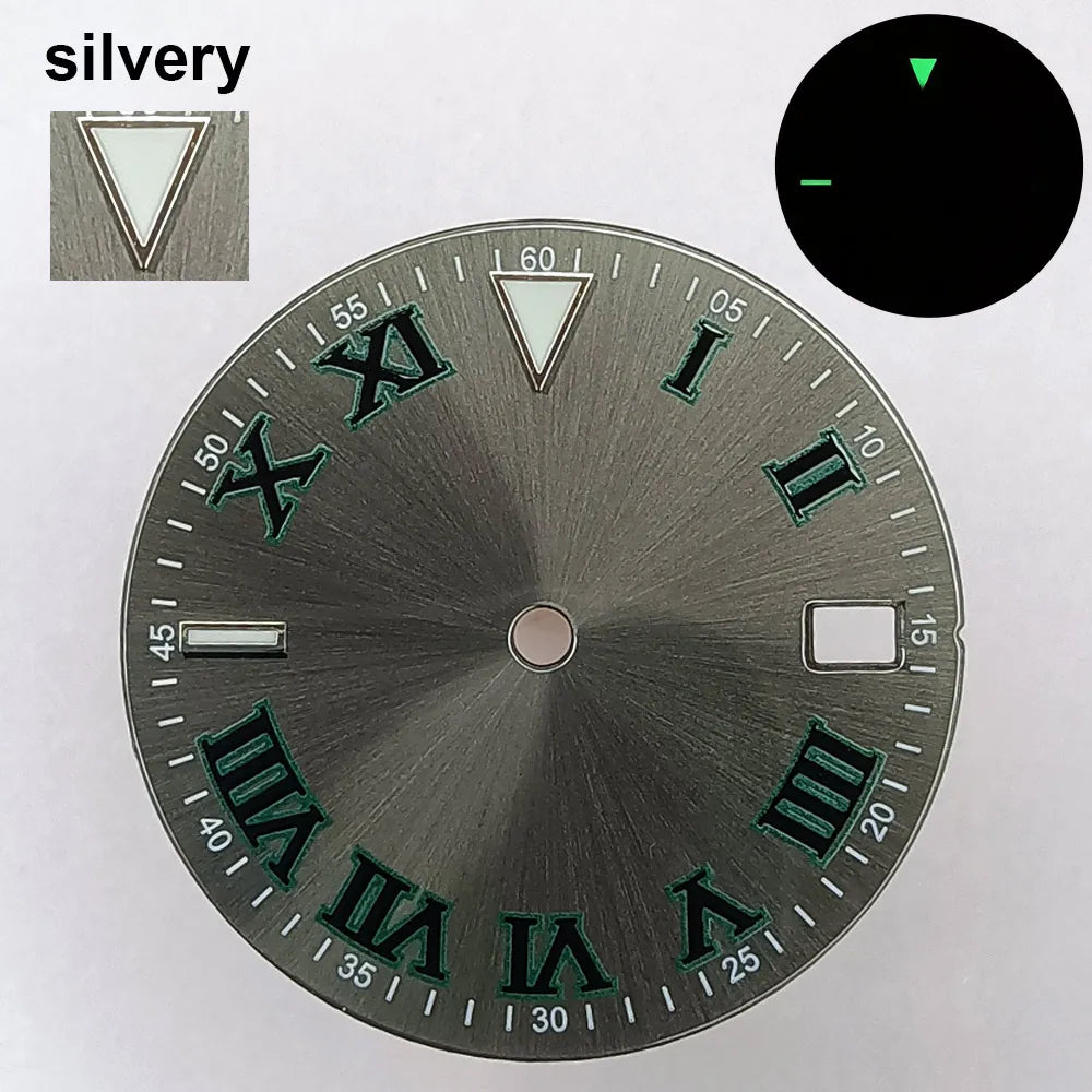151 type of dials Submariner 28.5mm dial with calendar window suitable for NH35 movement luminous dial can support DIY dial customization name/logo