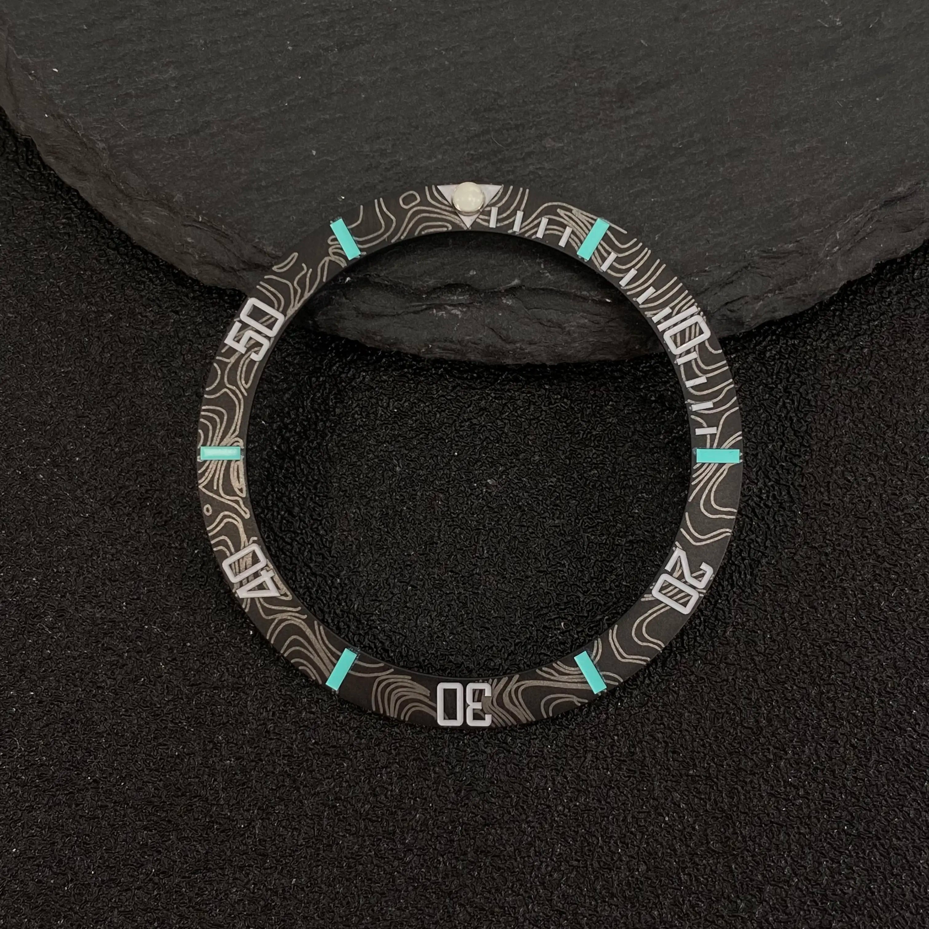 NH35 38-30.5mm bezel insert red Hands Watch Hands Blue Green Luminous Red Green Blue Hands For NH35/36/4R/7S Movement Watches Parts