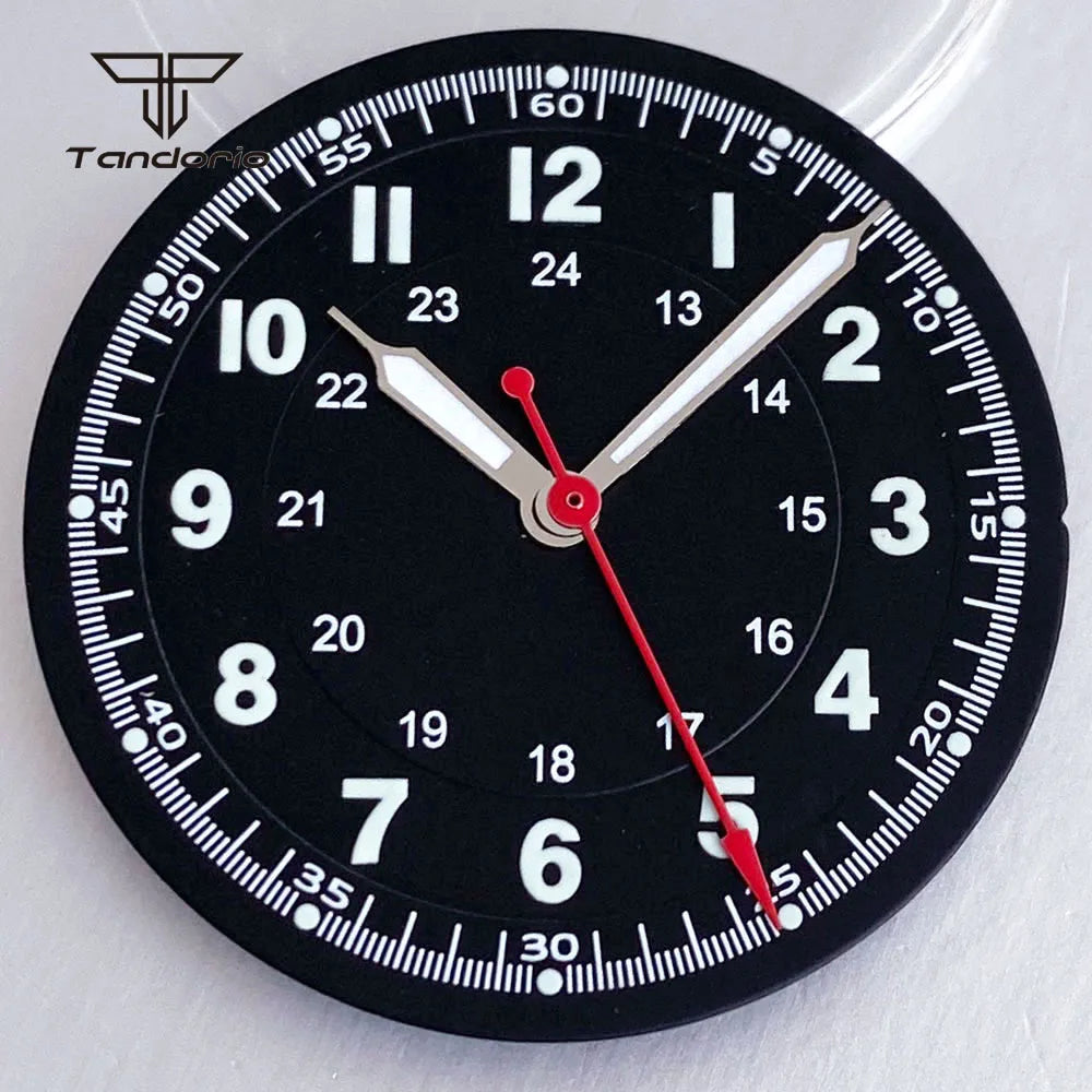 36mm Titanium Watch Case+29mm Dial+Hands Pilot Wristwatch Parts Fit NH35 NH36 ETA2824/2836 PT5000 ST2130 Miyota8215 8205 821A