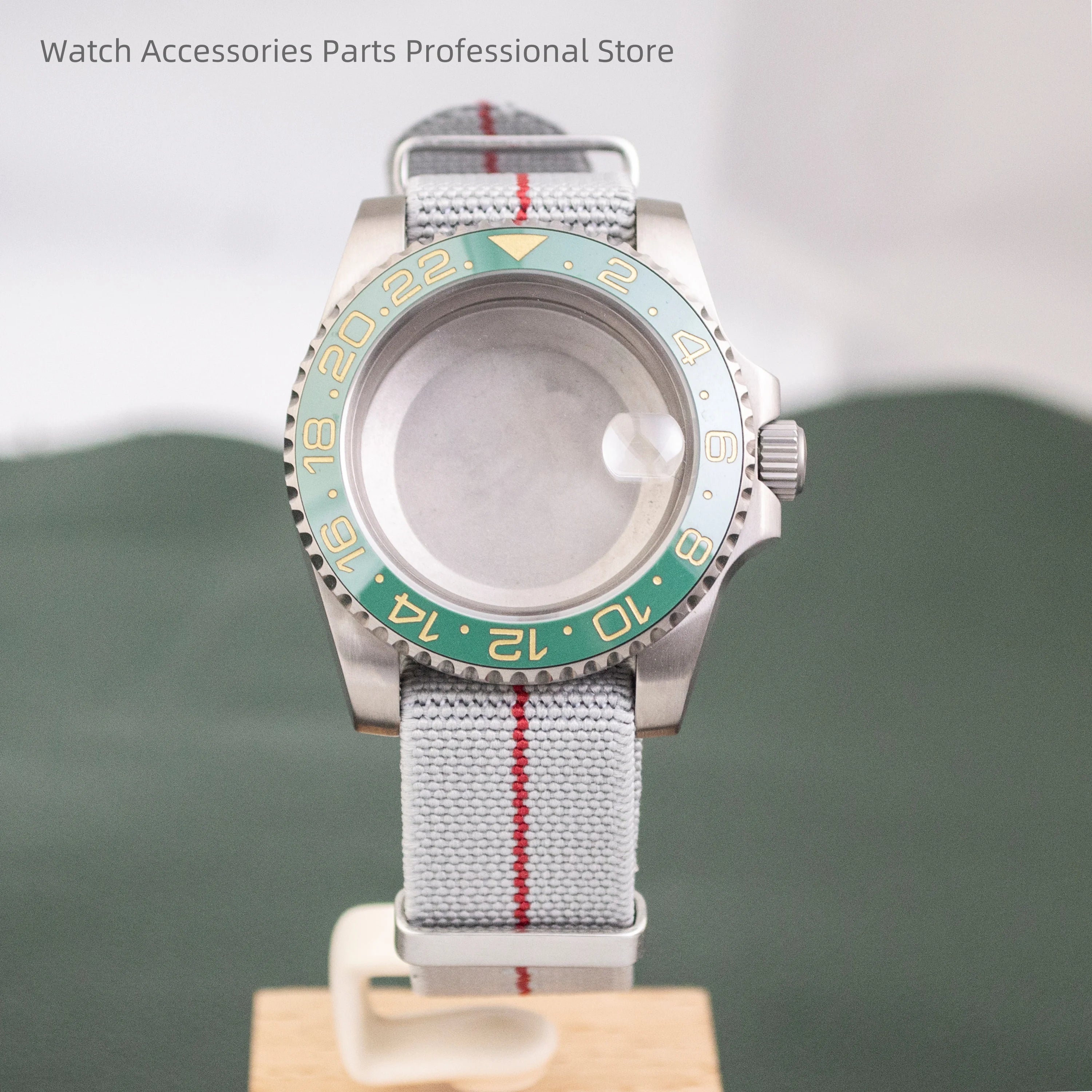40mm Titanium Watch Case Nylon Strap Sapphire For ETA2824 PT5000 NH35 NH36 SUB GMT Watch Accessories