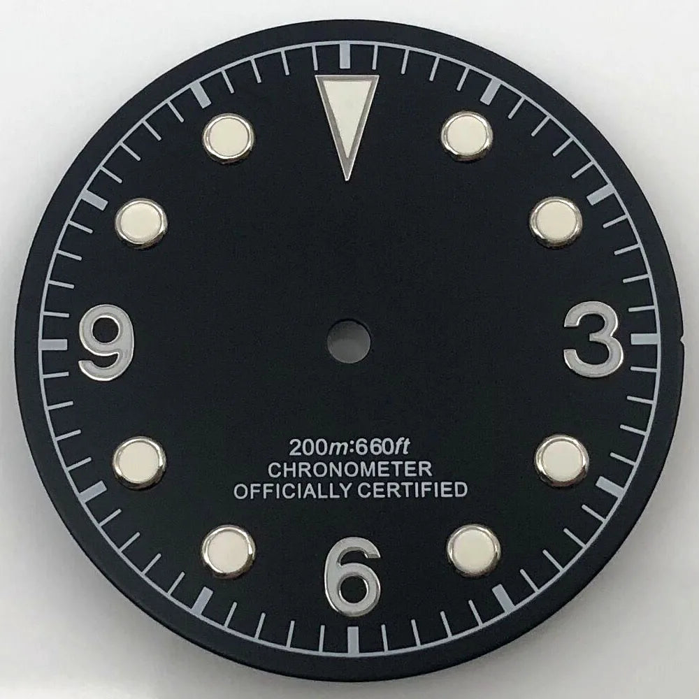 30.5mm Dial For 41MM Black Bay Mod Green Luminous NH35 NH36 ETA2836/2824 Miyota8205/8215/821A