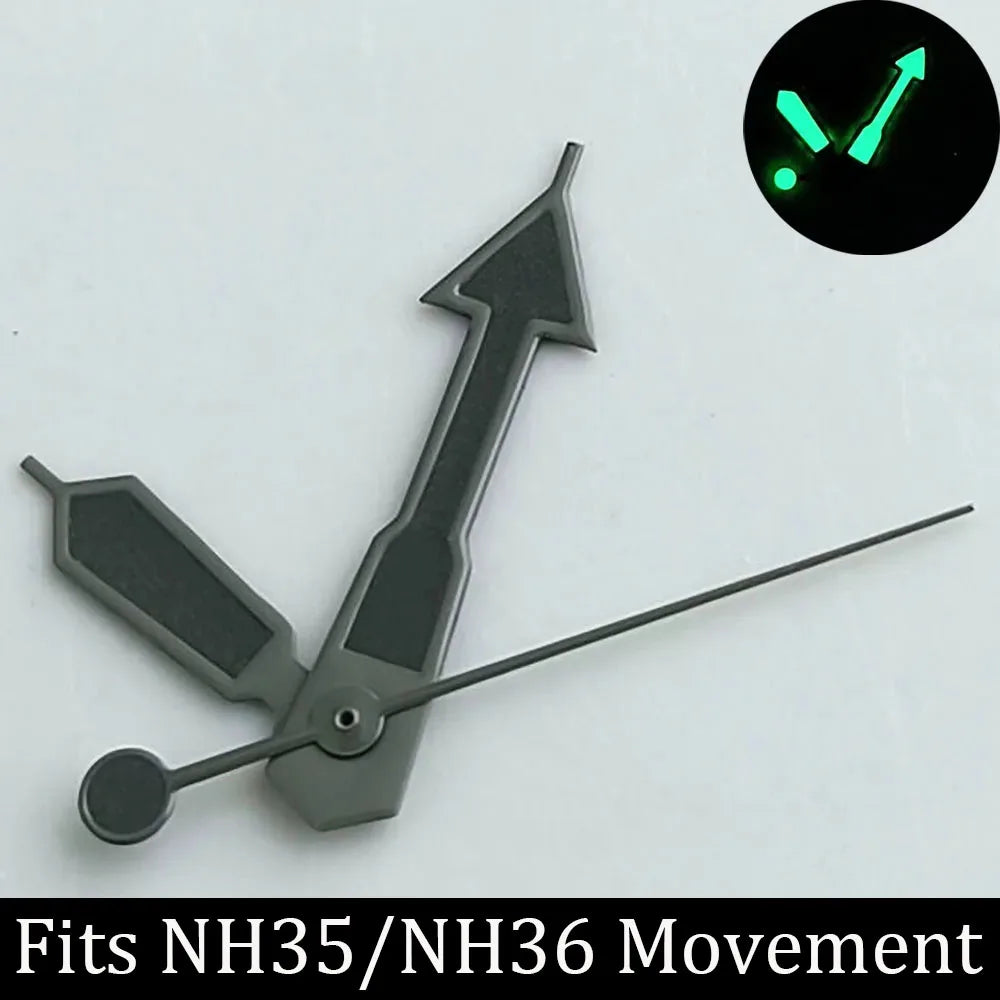 high-quality Watch accessories watch pointer NH series 35 NH36 hands green luminous suitable for N H35/ NH36 movement