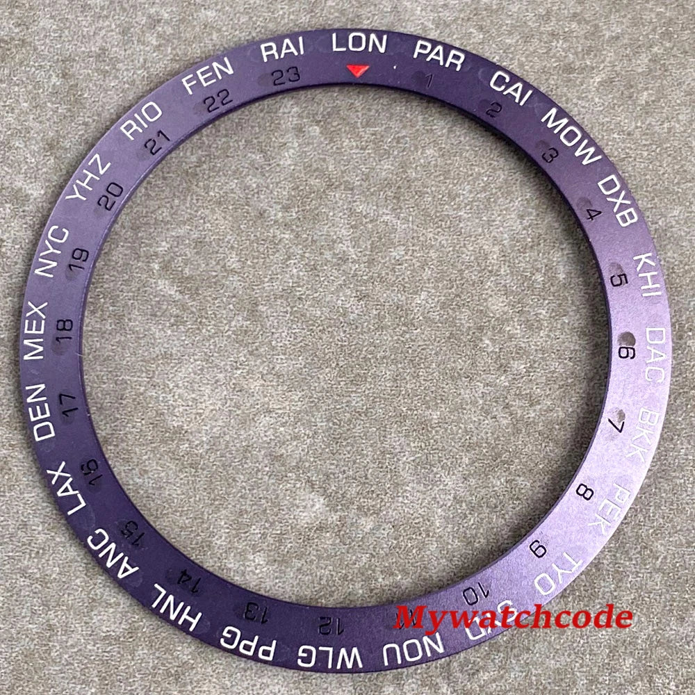 38mm x 30.5mm Black Red Purple Bezel Insert Replacement Part For 40mm GMT SUB SKX 007 Mens Watch Accessories Case Ring