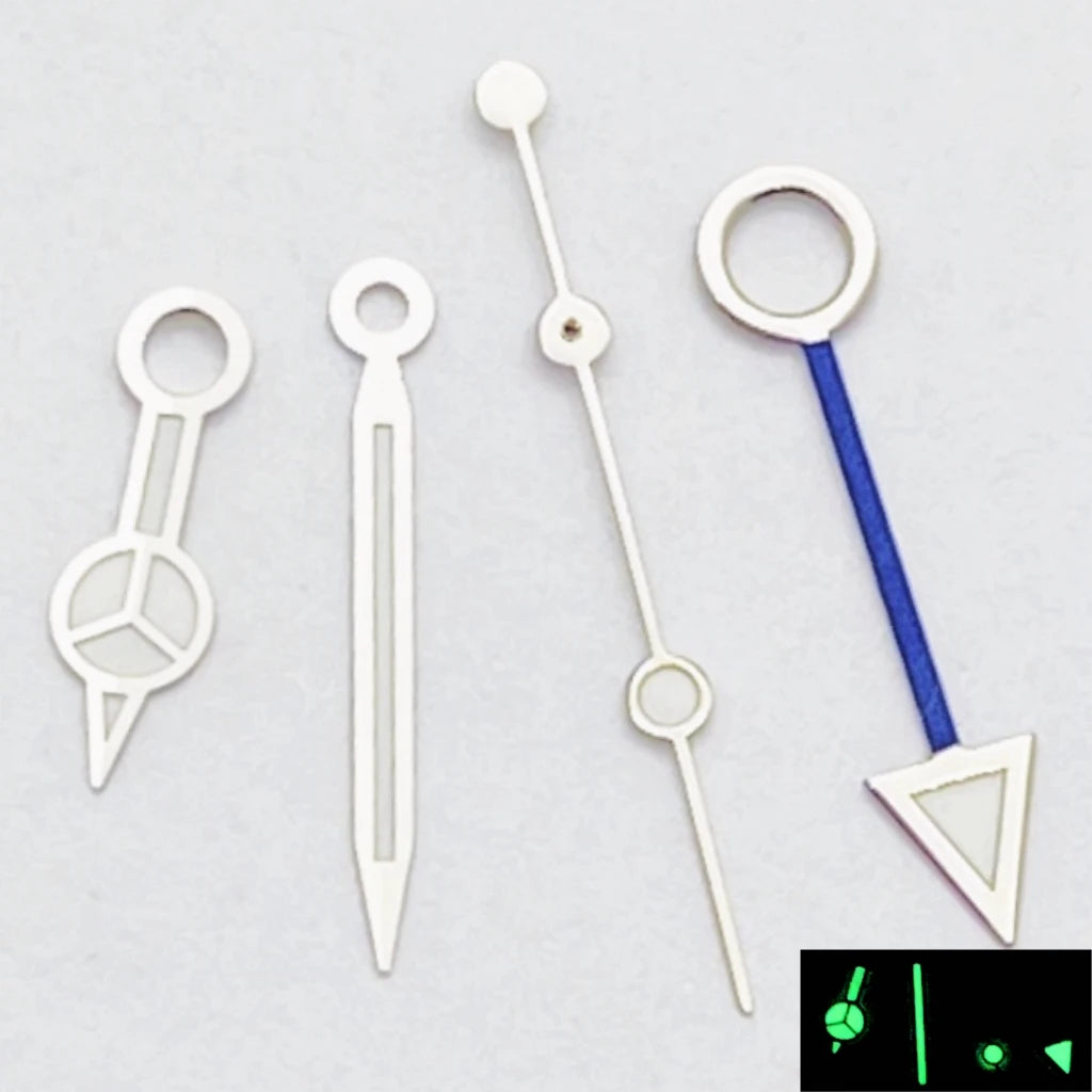 RICHUS NH34 GMT Watch Hands Silver/Black/Gold/RoseGold Blue Luminous Fit NH34 Movement Watch Accessories