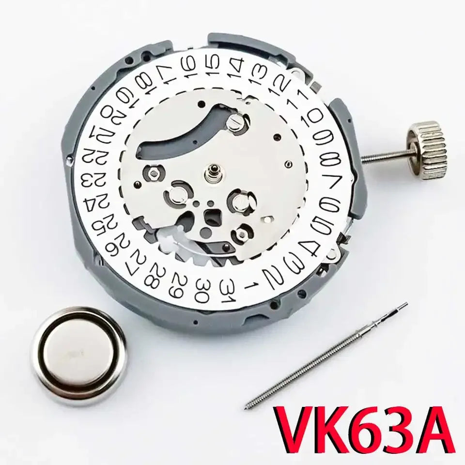 Japan Genuine VK63A Chronograph Quartz Movement with Battery Japan Japan Genuine VK63A Chronograph Quartz Movement with Battery Japan