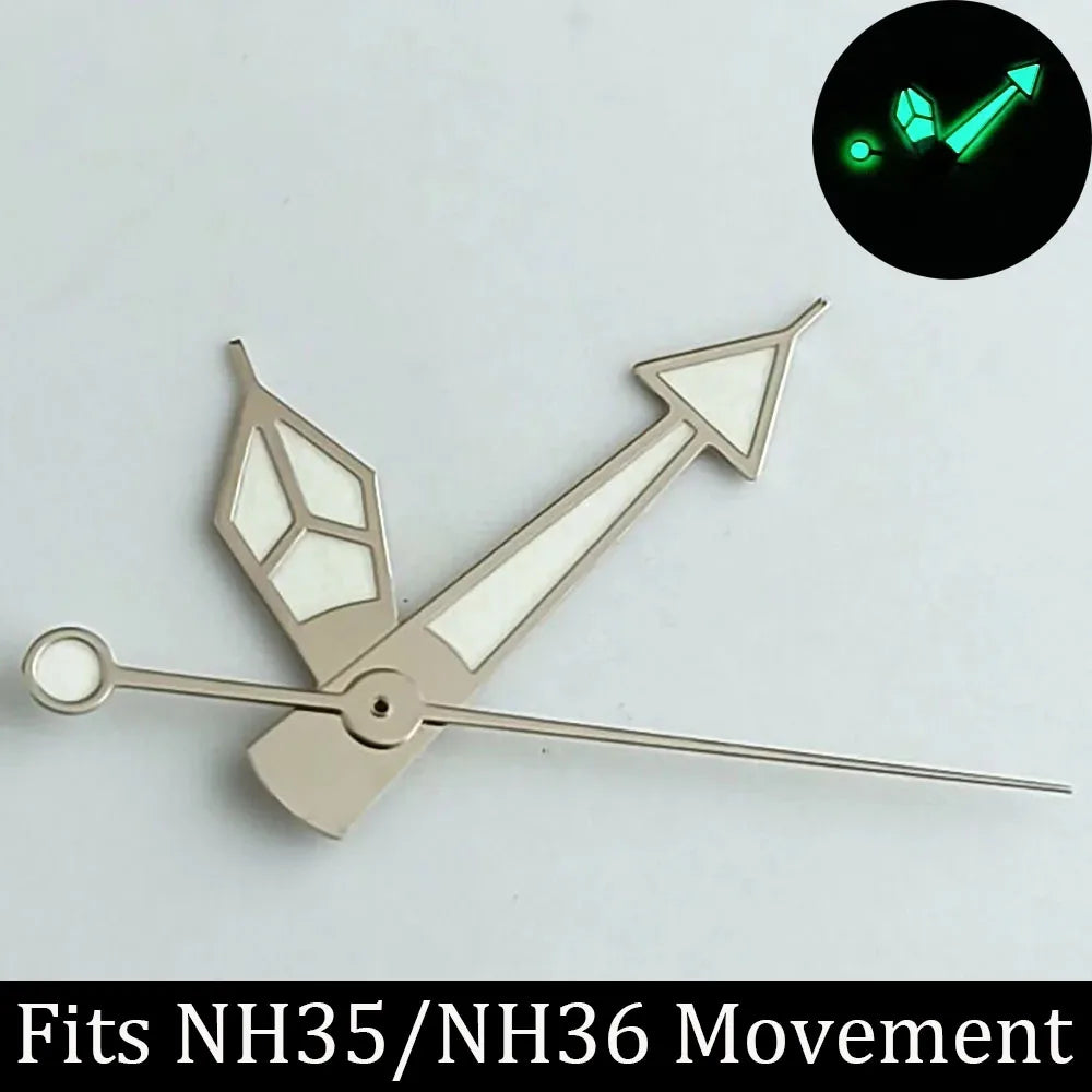high-quality Watch accessories watch pointer NH series 35 NH36 hands green luminous suitable for N H35/ NH36 movement