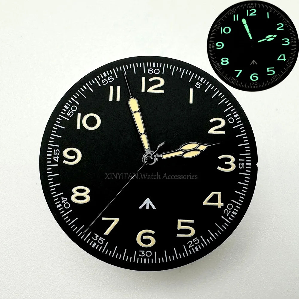 28.5mm NH35 Dial With Green Light Suitable for Japanese Movements NH35/NH36A Mechanical Watch Modification Accessories