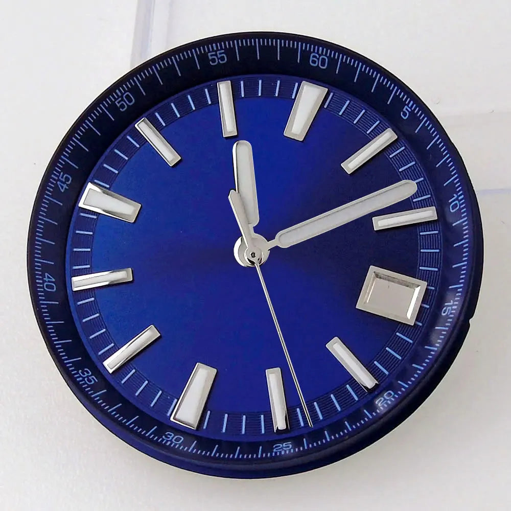 41mm Overseas Watch case NH34 NH35 NH36 NH70 NH72 Movement 33MM Dial Lume Hand Watch Part Mod Brush Finish Bracelet