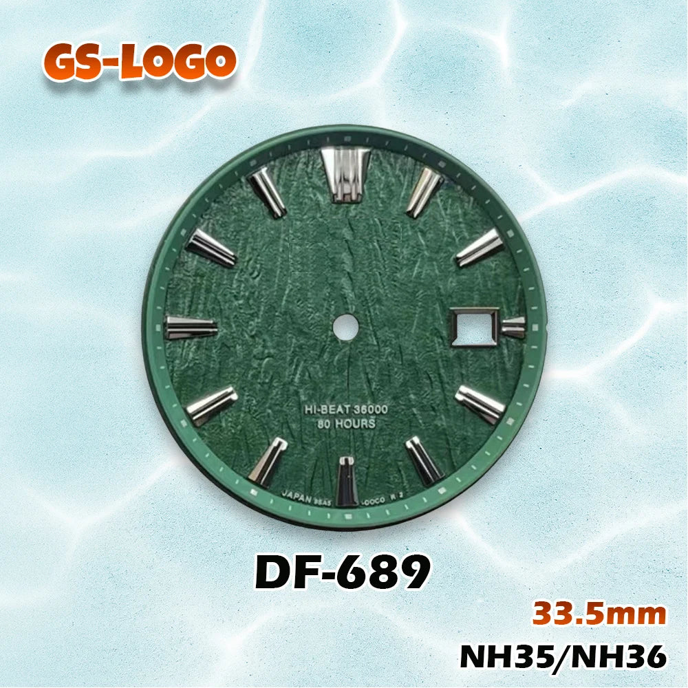 33.5mm GS Logo Dial Multi-Color NH35/NH36 Movement Men's Watch Modification Accessories