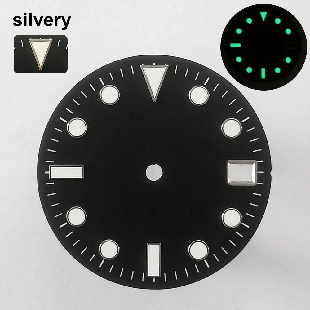 151 type of dials Submariner 28.5mm dial with calendar window suitable for NH35 movement luminous dial can support DIY dial customization name/logo