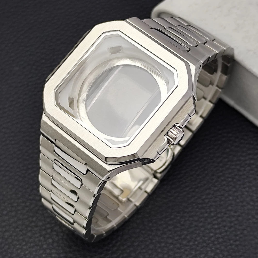 44mm Square Watch Case Cubitus Mod part NH34 NH35 NH38 36 Movement Sapphire for 29.5MM Dial