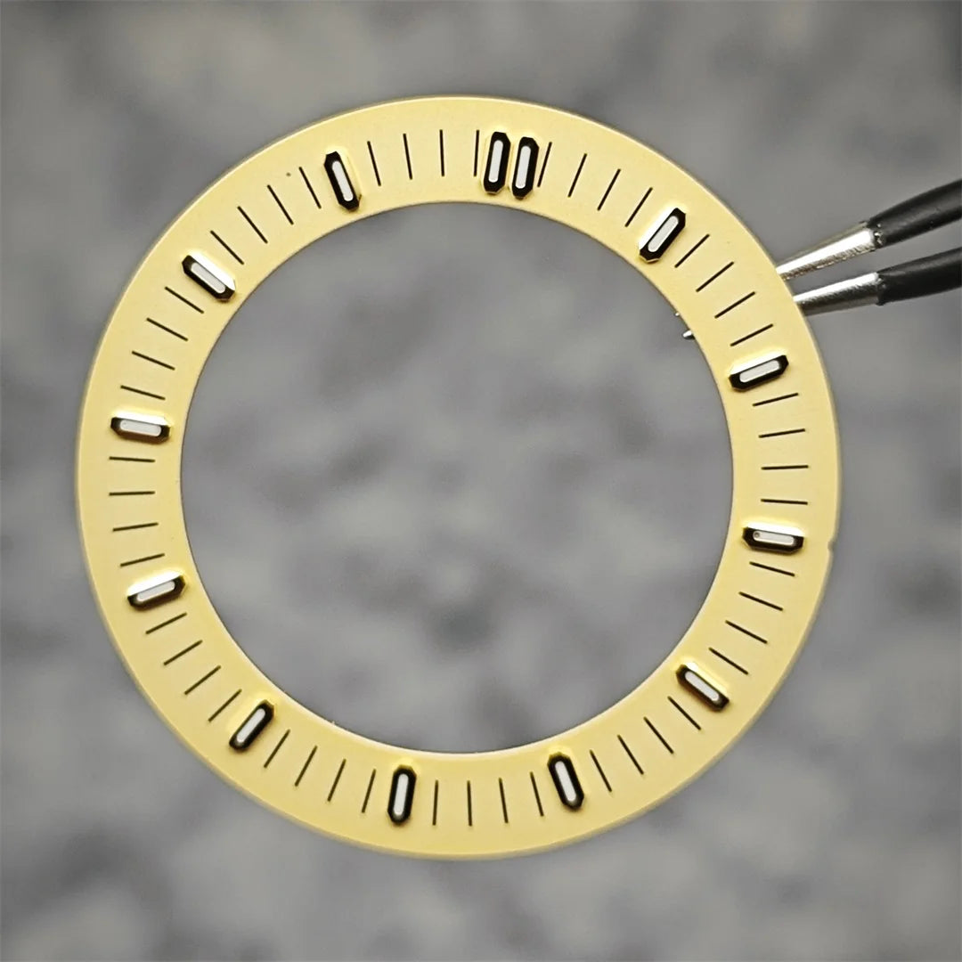 31mm Watch Dial Hollowed Out Surface Green Luminous Watch Faces Accessories Repair Parts NH70/NH35 / NH36 Movement