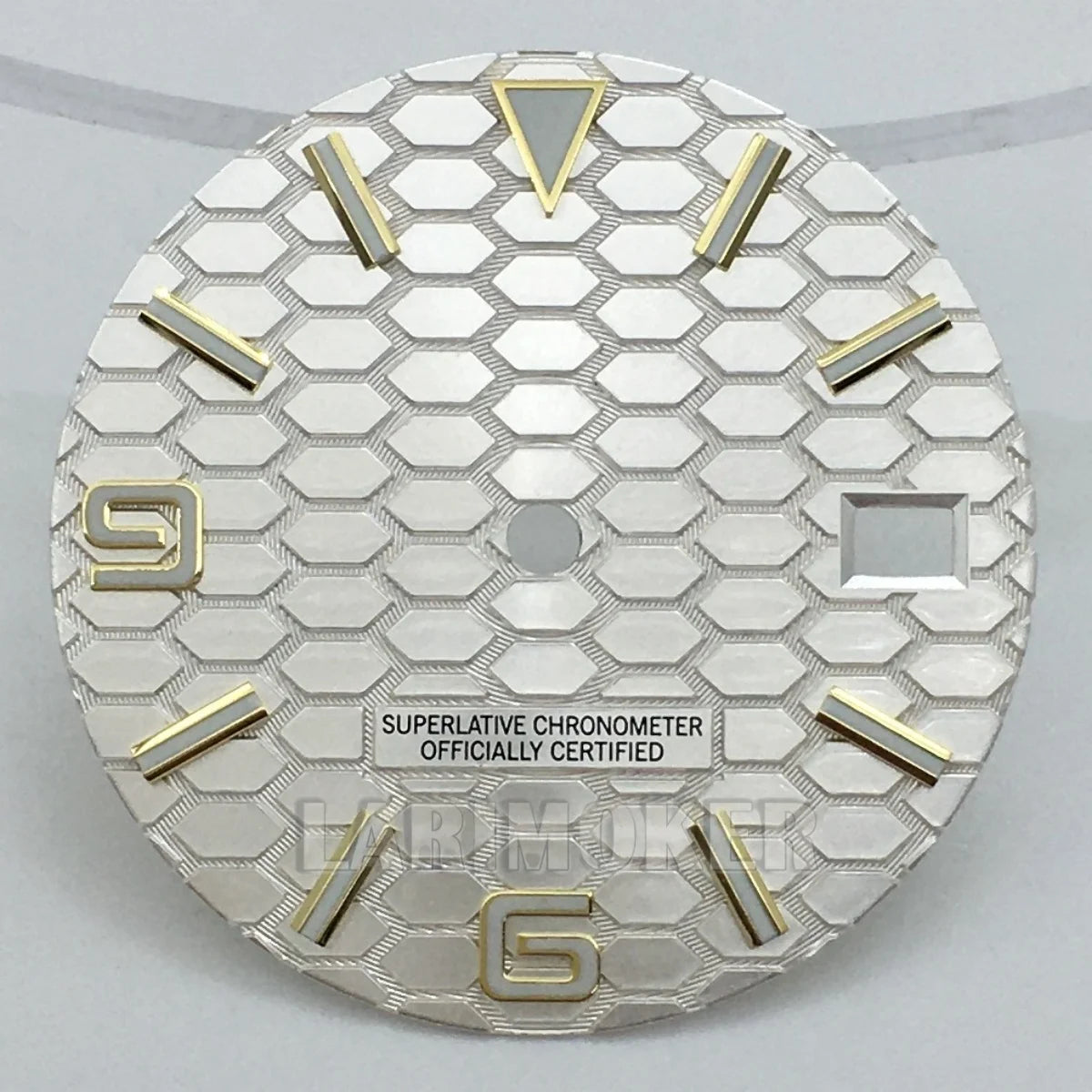 honeycomb texture watch dial is 29mm green luminous suitable for replacing parts of NH35 and NH36 movements