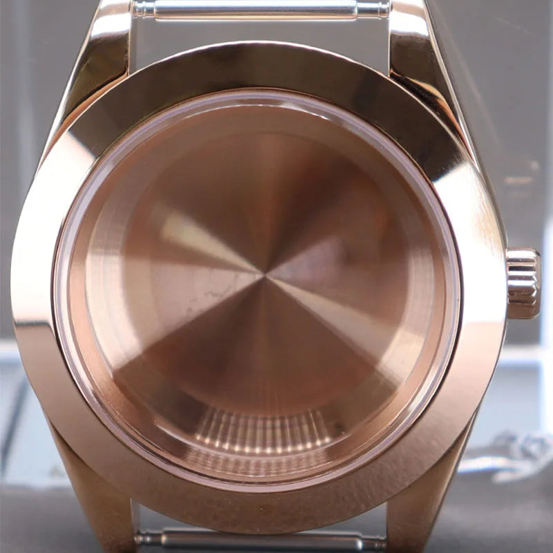 Explorer Watch Case 36mm/39mm Silver Rose Gold yellow Gold Two tone Sapphire 316L stainless Steel For Nh35 Nh36 NH34 NH38 Nh70 Miyota 8215 8285Movement