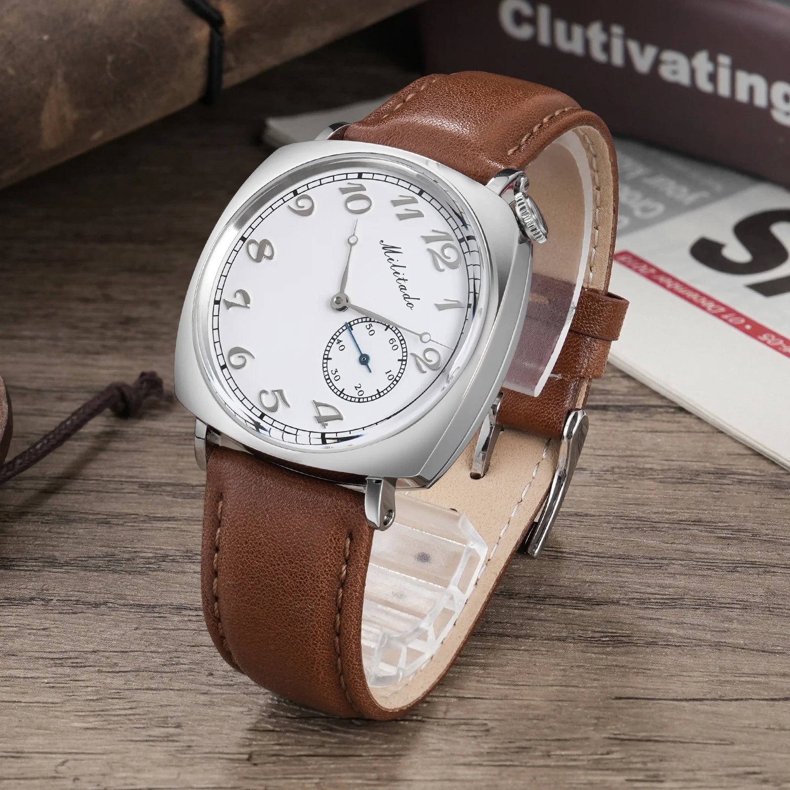 Militado ML11 Square Watch ST1701K Automatic Sapphire 10Bar 36mm Vintage reloj hombre