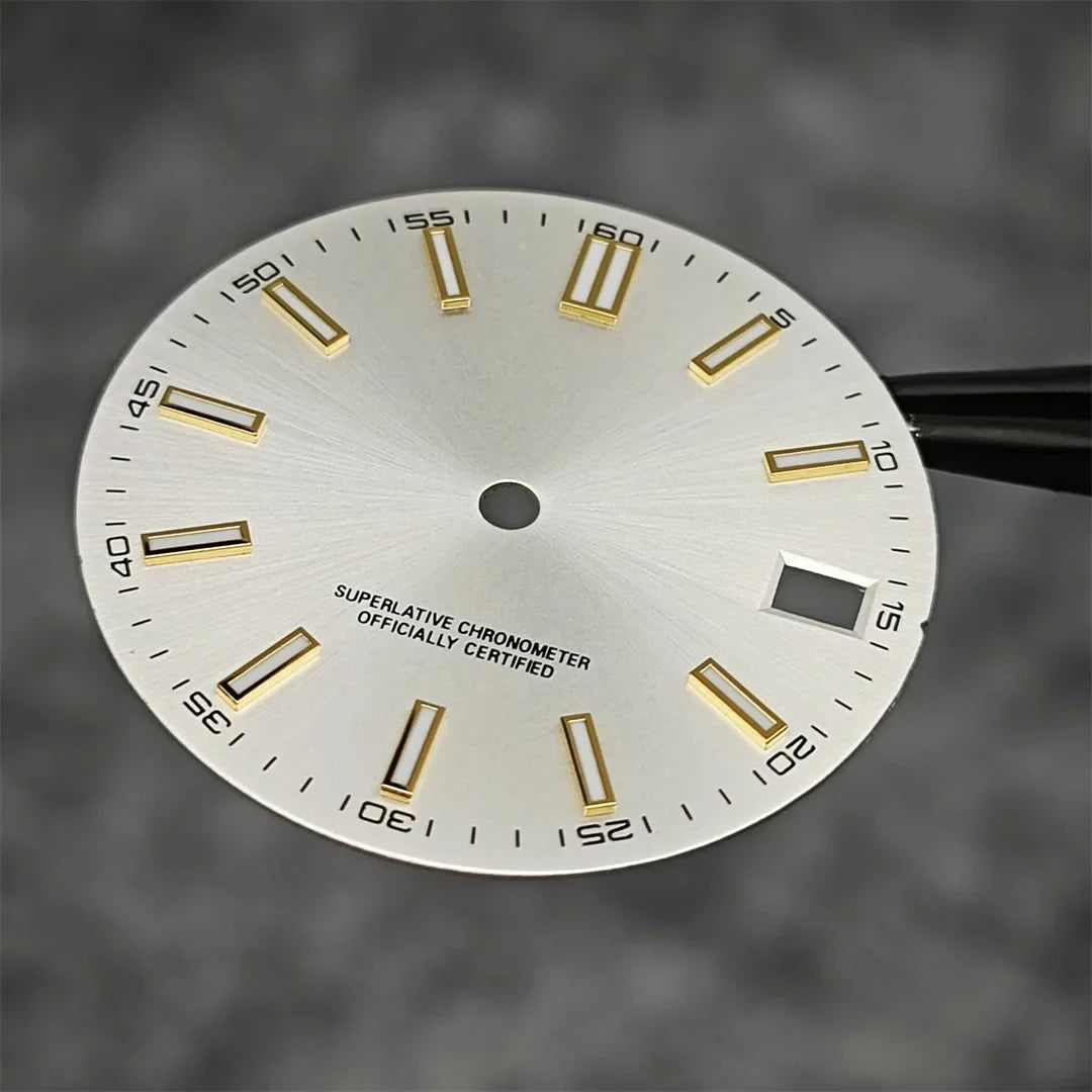 NH35 Watch Dial 28.5mm Log Modified Dial BGW9 Blue Green Luminous Watch Face Modified Watch Accessories for NH35 NH36 movements