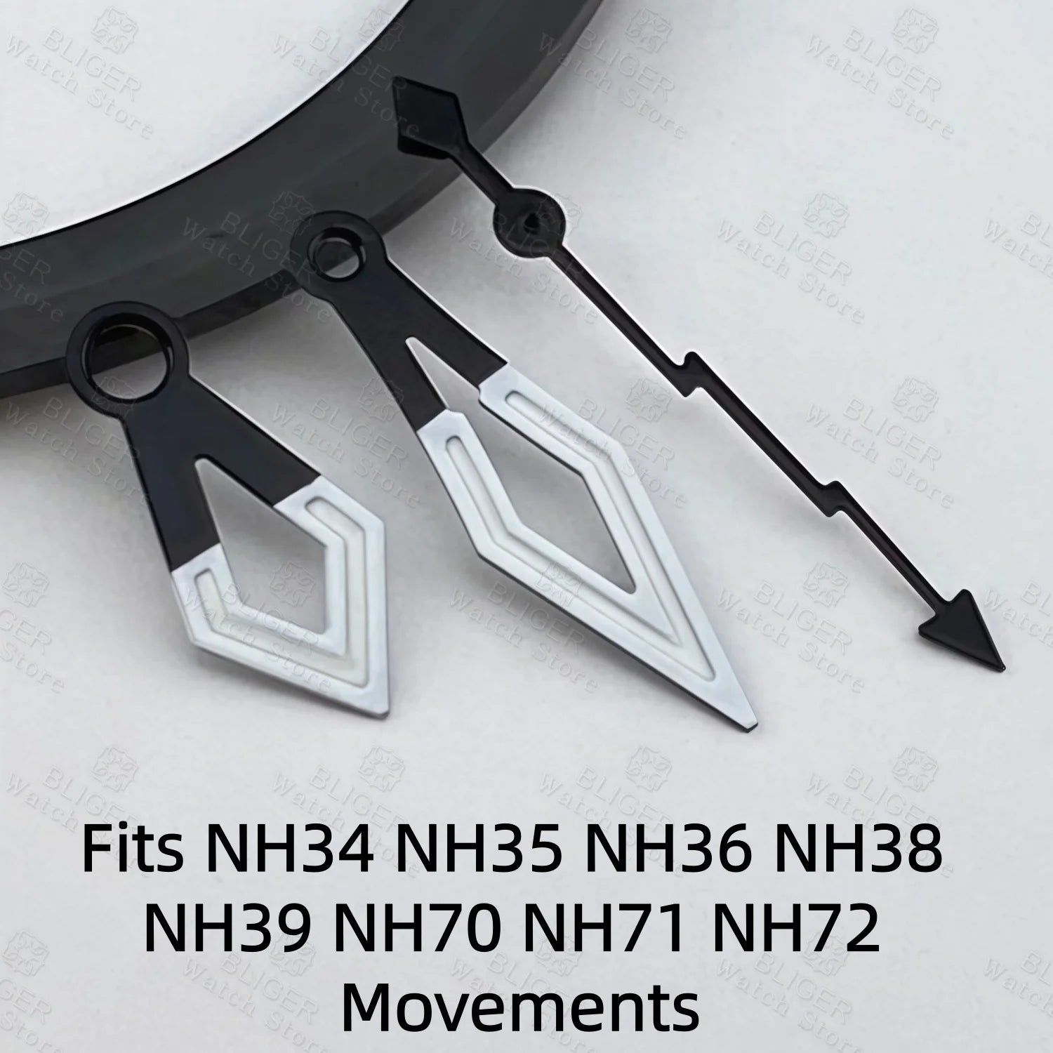 Hollow Watch Hands Fits NH35 PT5000 Movement C3 Green Luminous